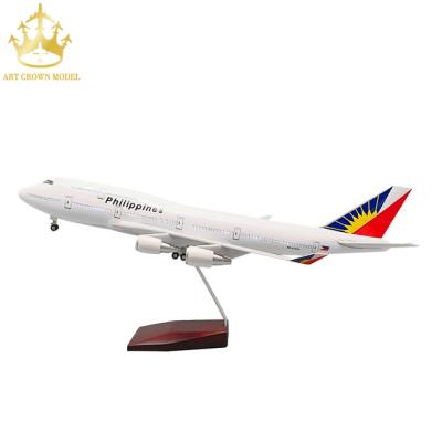 China China Boeing 747 Philippine Airlines 1:150 LED Advanced Simulation Resin Aircraft Model Scale Manufacturing Aircraft Model for sale