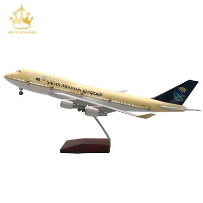 China China Resin Boeing 747 Saudi Arabian Airlines Diecast Flat Model 1/150 47Cm Airbus Aircraft Model for sale