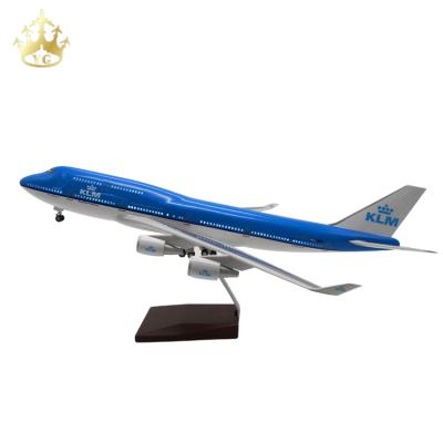 China China Led Airbus Plane Boeing 747 Dutch Airlines Model 1/150 Aircraft Resin Flat Model for sale