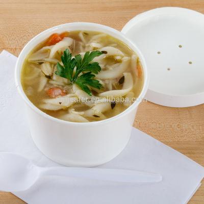 China Disposable Kraft Paper/White Paper Hot Soup Bowls Cups Take Out Paper Food Container for sale