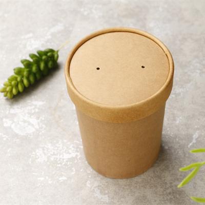 China Biodegradable Eco - Friendly PLA Coated Kraft Paper Soup Container for sale