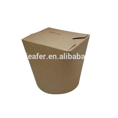 China Biodegradable Biodegradable PLA Kraft Container Pasta Box , Recycled Brown Paper Food Box for sale