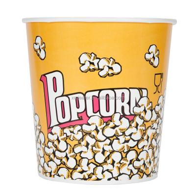 China 24/32/46/64/85/130/170oz Disposable Popcorn Paper Cup Disposable Printed Popcorn Bucket for sale