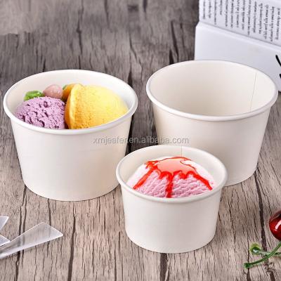 China 8oz Soup Disposable Paper Cup Disposable Logo Logo Paper Ice Cream Custom Printed Cup With Dome Lids for sale