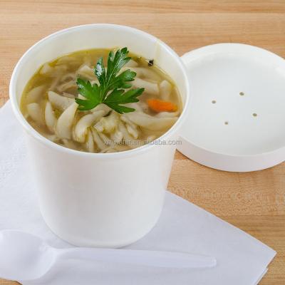 China Disposable Soup Restaurant Paper Cup Container Hot Bowl With Lid for sale