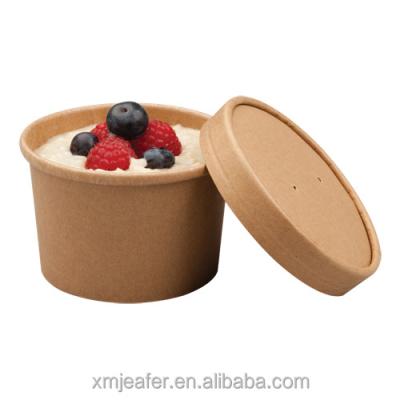 China Disposable Kraft Paper Soup Cup Disposable Soup Bowl for sale