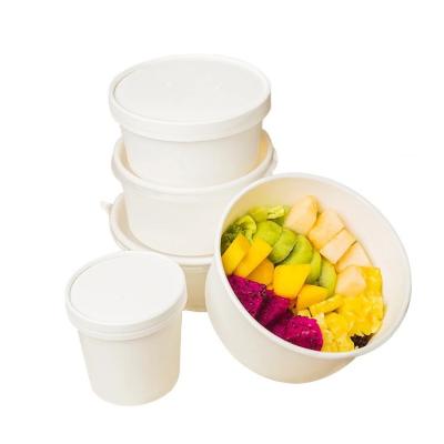 China 750ml 1200ml disposable fast food take out paper cup with your own design for sale