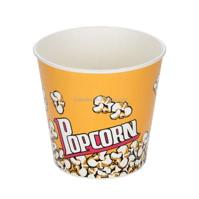 China Disposable Popcorn Bucket 85oz Disposable Paper Popcorn Tub for sale