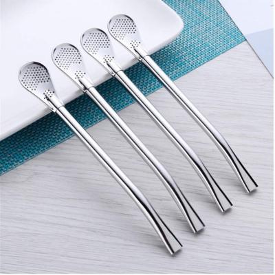 China Yerba Mate Straws Stainless Steel 8mm Metal Straw Viable Hot Selling Spoon for sale