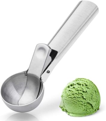 China Sustainable Wholesale Universal Ice Scoop Stainless Steel Cookie Scoop With Trigger Release for sale