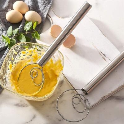 China 12 Inch Large Stainless Steel Dough Beater Mixer Viable Dutch Danish Mixer For Home Baking for sale