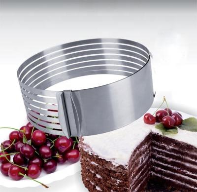 China Amazon Tools Stainless Steel Cake Mold / Adjustable Cake Viable Hot Selling Baking Slicing Baking Ring for sale