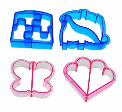 China Sustainable Factory Custom Stainless Steel Sandwich Plastic Cookie Cutter Set for sale