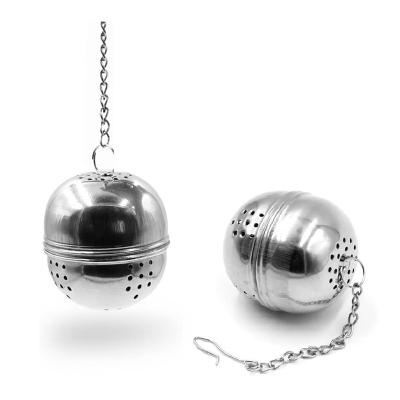 China Hot Selling Viable Metal Stainless Steel 2.1Inch Spherical Tea Ball From Amazon for sale