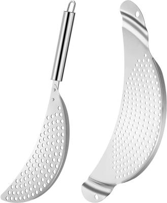 China 2021 Viable Best Selling Double Handle Pasta Strainer Pan Pot Strainer for sale