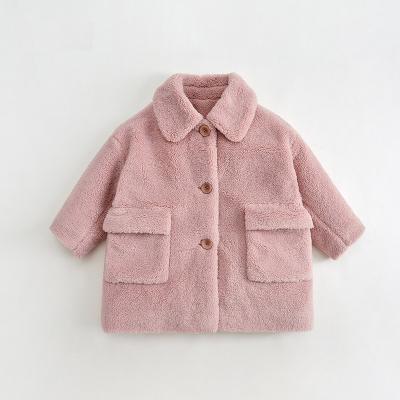 China 2022 Faux Fur Girls Clothing Tops Kids Children's Anoraks Autumn Winter Outerwear for sale