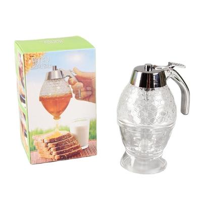 China Honey Dispenser Traditional Plastic Honey Pot 200ml for sale