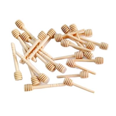 China Traditional 8cm 10cm Mini Wooden Honey Stick Wood Honey Dipper Party Supply for sale