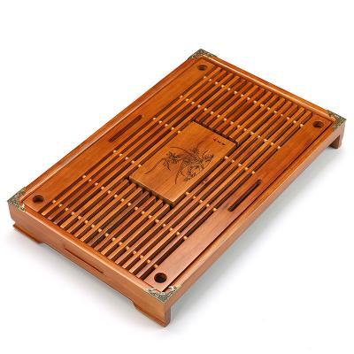 China Viable Wooden Table Trays Water Drainage Drawer Chinese Tea Room Kungfu Tea Set Plastic Tea Room Ceremony Tools for sale