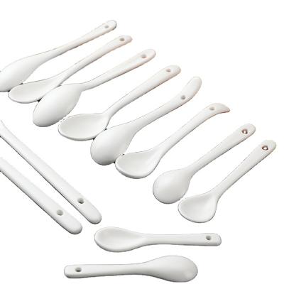 China Viable Spoon Honey Spoons Coffee Tools Ceramic Mini Coffee Spoon Spice 8.5cm 10cm for sale