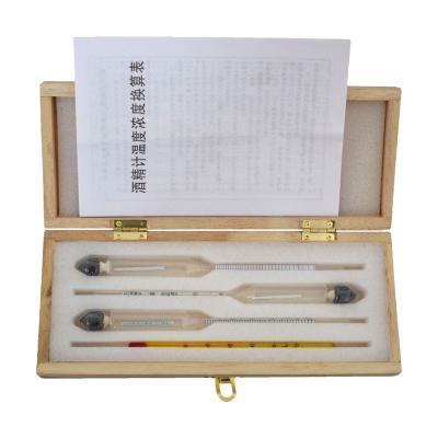 China Alcohol alcohol meter for vodka whiskey alcohol meter in box (0-40%, 30-70%, 70-100%) for sale