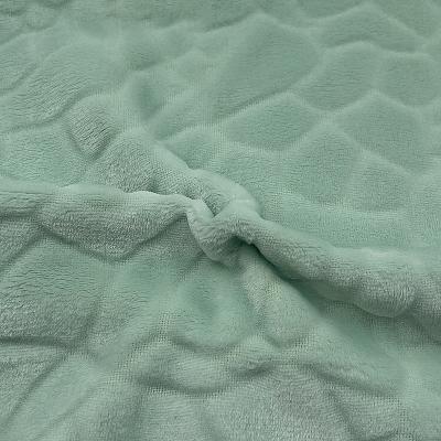 China China Online Sell Tear-resistant 100% Polyester Emboss Flannel Fleece Fabric For Pajamas for sale