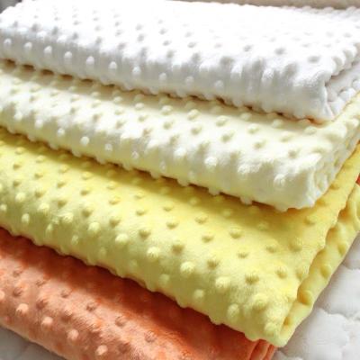 China Super Soft Anti Pill For Baby Security Blanket Minky Dot Fabric For Kennel Velvet Fabric For Toys for sale