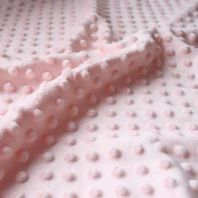 China Anti Pill Hot sale velour fleece mink dot fabric for baby security blankets for toys for sale