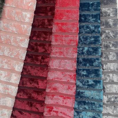 China High quality stretch jacquard spandex spun velvet fabric for clothing materials for sale