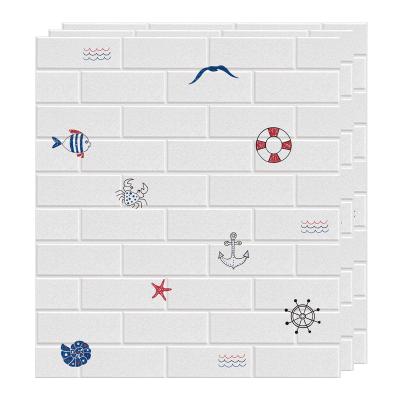 China Waterproof+Antistatic+ECO-Friendly Best Selling Modern 3d PE Foam Wall Sticker 3d Brick Wallpaper For Home Decoration Peel And Stick Wallpaper Maker for sale