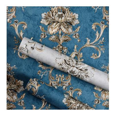 China Modern Best Selling 3d Wallpaper Modern Self Adhesive Embossing Non Woven Damask Pattern Wallpaper Factory Supplier for sale