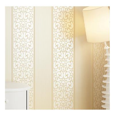 China Modern Antistatic+ECO-Friendly 3d Wallpaper Self Adhesive Peel And Stick Striped Pattern Bedroom Wallpaper Home Decor Factory Supplier for sale