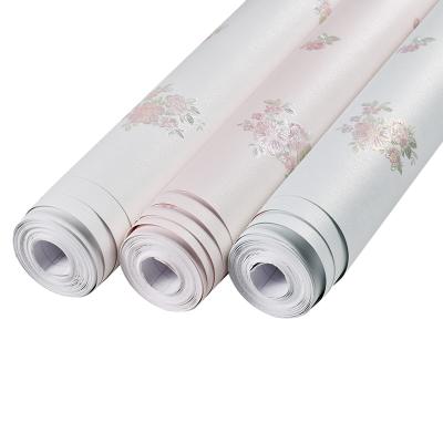 China Antistatic+ECO-Friendly Modern Self Adhesive Floral Embossing 3d Peel And Stick Pattern Bedroom Wallpaper Home Decor Factory Supplier for sale