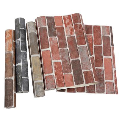 China Modern Diy Wallpaper Art Decor Interior Pvc Foam 3d Wallpaper Waterproof Brick for sale