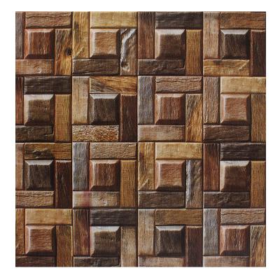 China Modern Waterproof Alternative Wood Grain Wallpaper 3D Retro Alternative Wood Grain Wall Paper Hotel Bar Clothing Store Wallpaper Maker for sale