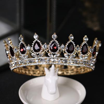 China Wedding Vintage Queen King Bride Tiara Crown For Women Wedding Prom Bridal Tiaras for sale