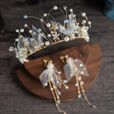 China Luxury Bridal Tiara Crown Wedding Crystal Bridal Hair Accessories Hair Jewelry Women Crown Tiaras for sale