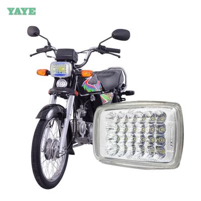 China Classic CD70 CG125 Bright Motorcycle Headlight With DRL And 24 Lamp Design for sale