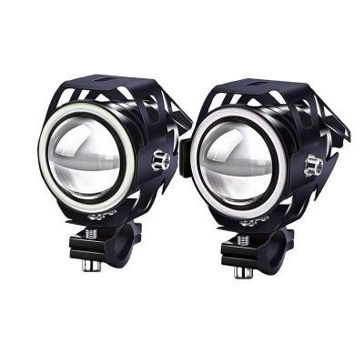 China Angel Eye LED Projector Lens Headlight High Beam Light U7 Motorcycle Spotlight for sale