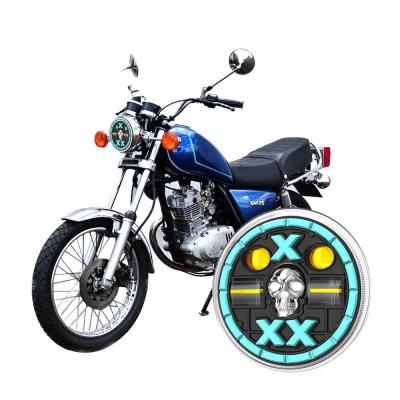 中国 黄色 白色 LED 赤 頭蓋骨 バイクヘッドライト 3030SMD IP67 防水 販売のため