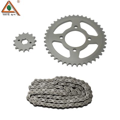 China CG125 CG150 GN125 HJ125 WY125 Motorrad-Sprocket und Ketten-Kit BAJAJ CGL zu verkaufen