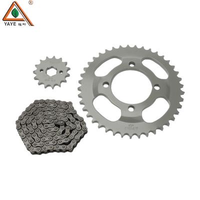 China HJ125 CM125 WY125 Motorcycle Sprocket And Chain Kit BAJAJ CGL Repuestos Kits Sets for sale