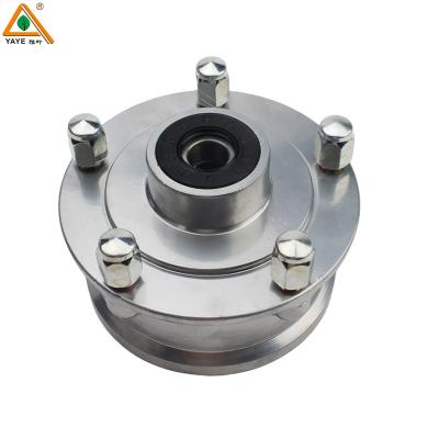 China Motorcycle accessories wheel hub three wheel motorcycle front wheel 5 hole Ring interchanger 6304 brake pan for sale