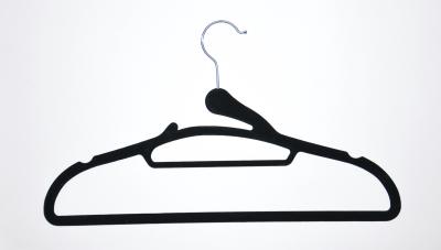 China Modern Black / Blue Velvet Space Saving Hangers For Shirts / Suites for sale