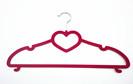 China Pretty Padded Clothes / Motorcycle Jacket Velvet Flocked Hangers Heart Shaped for sale