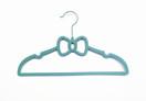 China Hello Kitty Blue 330mm Bowknot Velvet Childrens Hangers For T-Shirt / Sweater for sale