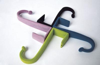 China Portable Flocking Door Hook Flocked Clothes Hangers For Home / Hotel for sale