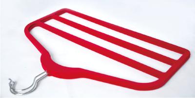 China Professional Durable Velvet Men Trouser Hangers Red For Home / Laundry for sale