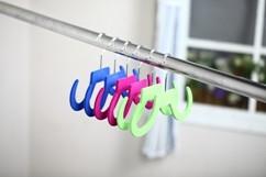 China Luxury Pink / Blue Space Saving Shoes Velvet Hooks Beard Shaped for sale