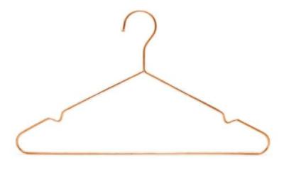 China Golden Color Twisted Anti Slip Metal Clothes Hangers Portable For Suit for sale